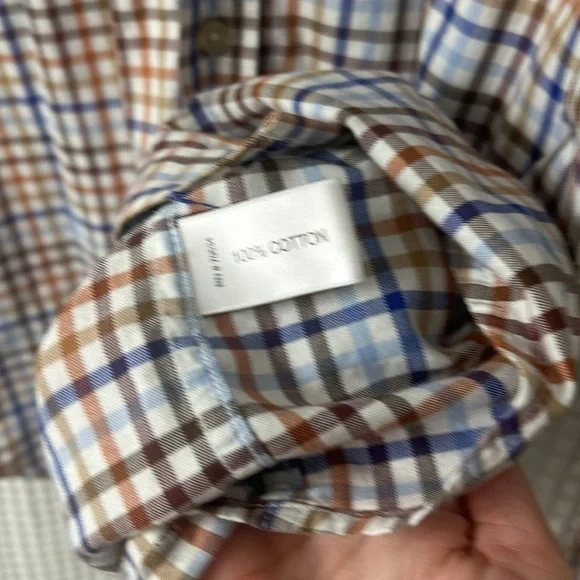 Orvis Men's Multi Color Cotton Long Sleeve Button Down Shirt Size Large - Picture 3 of 5